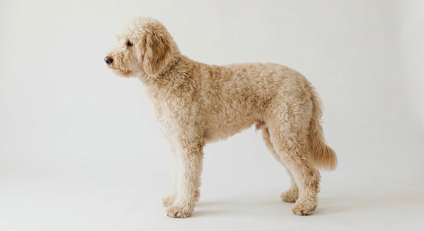 Same goldendoodle before the cut